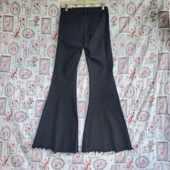 Judy Blue Jeans Womens 7/28 Black Flare Stretch Dark Wash Denim 28x31.5 - Picture 8 of 10